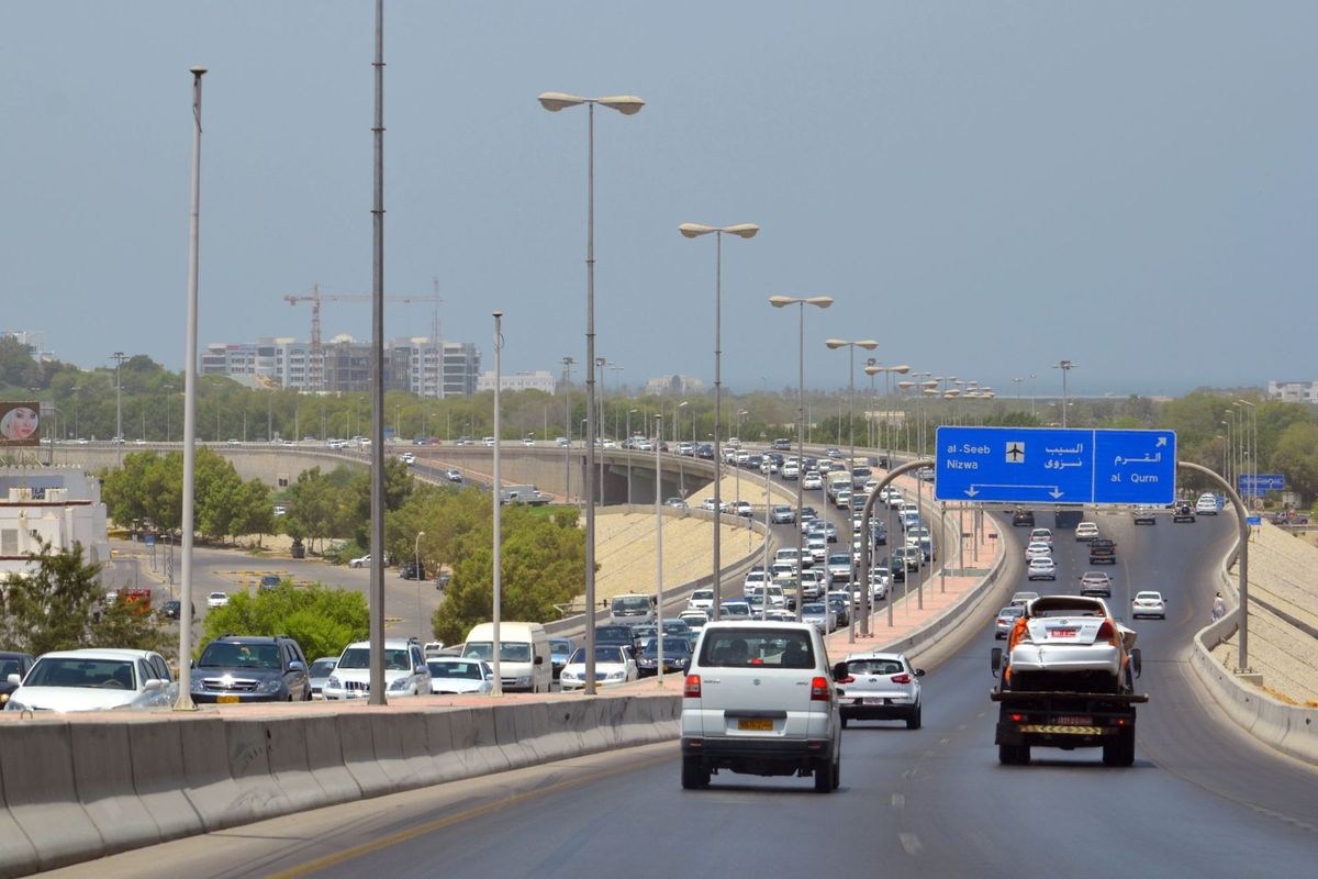 Eight-vehicle collision causes traffic disruption on Al Azaiba Bridge