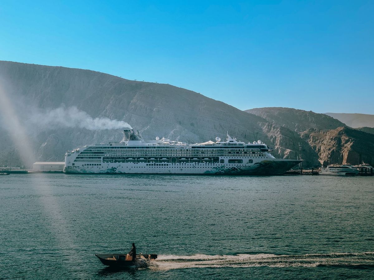 Four projectiles hit two vessels west of Oman's Khasab
